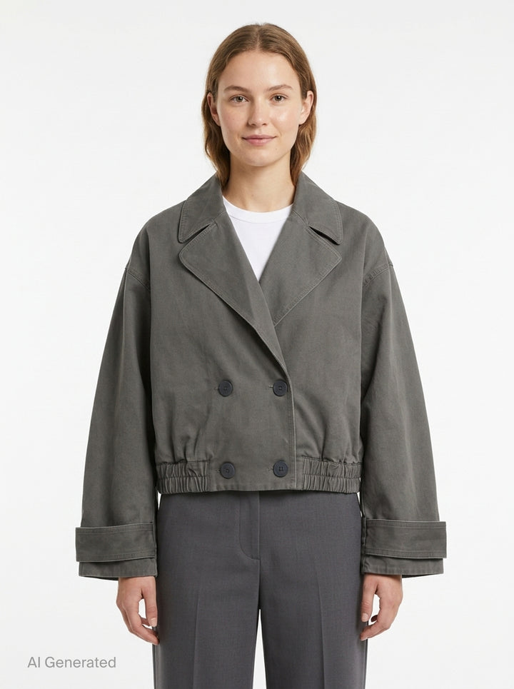 Harper Twill Double Breasted Blouson | Lee Mathews | Club21 - front