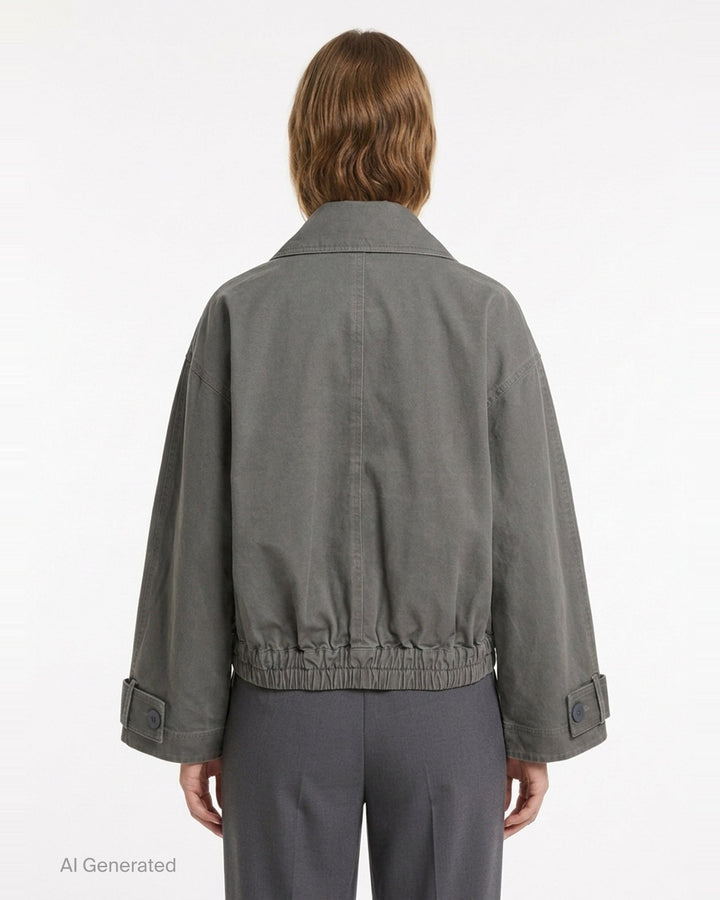 Harper Twill Double Breasted Blouson | Lee Mathews | Club21 - back