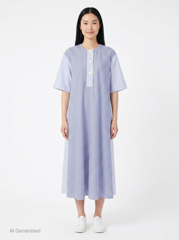 Ivy Stripe Shirt Dress | Lee Mathews | Club21 - front