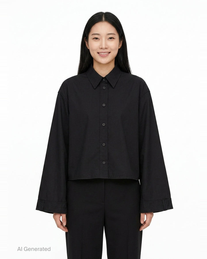Rennie Cropped Shirt | Lee Mathews | Club21 - front