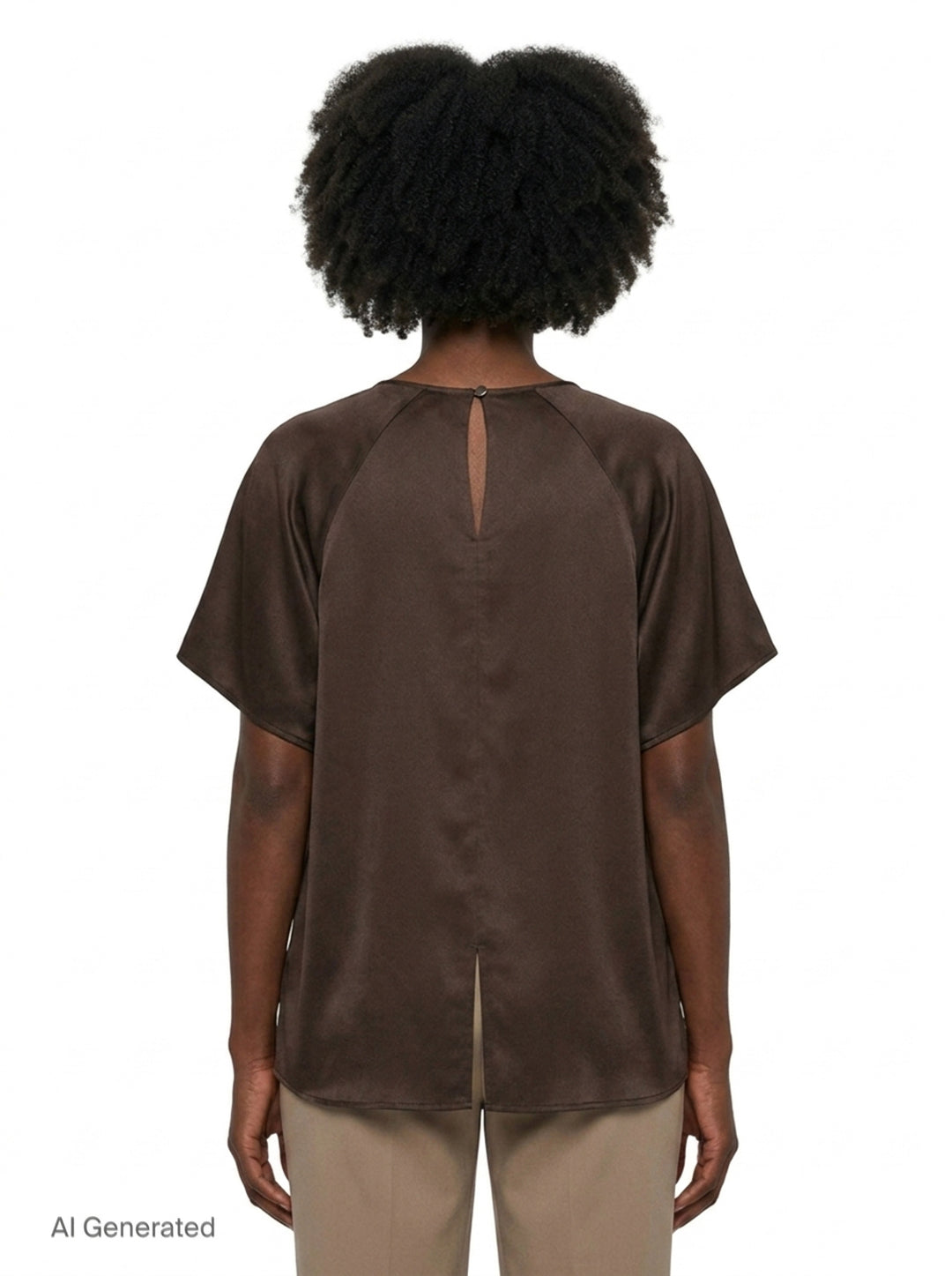 Stella Silk Satin Raglan Tee | Lee Mathews | Club21 - back