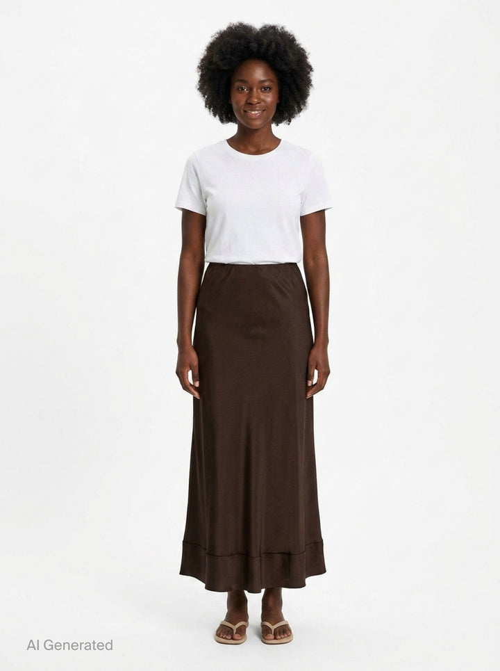 Stella Silk Satin Skirt | Lee Mathews | Club21 - front