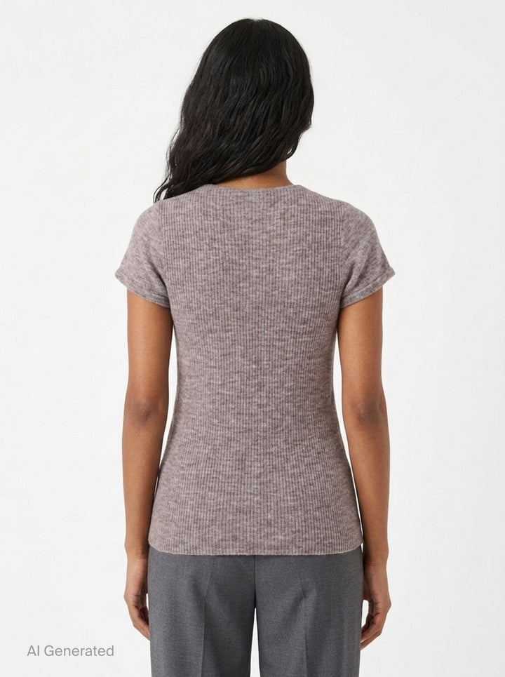 Thea Short Sleeve Knit Top | Lee Mathews | Club21 - back