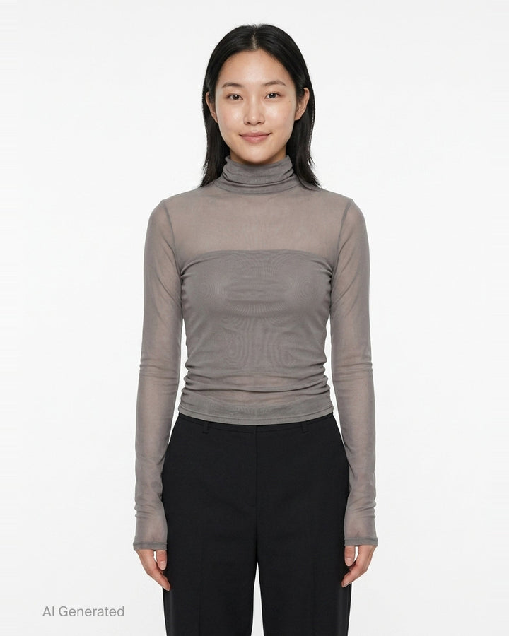 Ballerina Foulard Mesh Top | Lemaire | Club21 - front