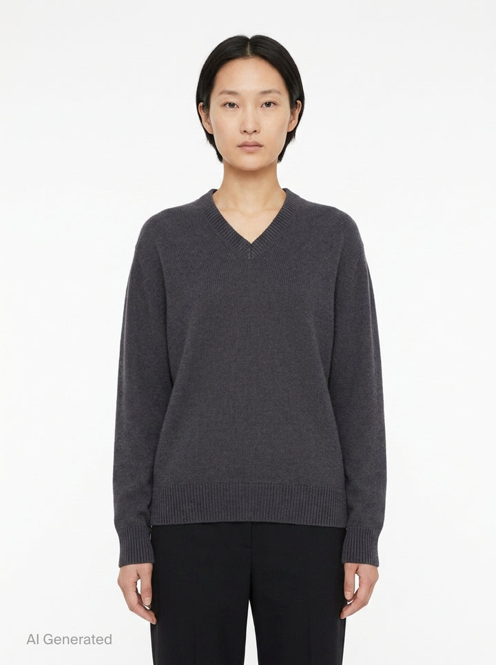 Cashmere V-Neck Sweater | Lemaire | Club21 - front