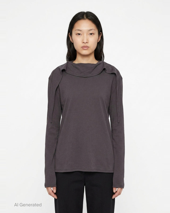 Long Sleeve Foulard Top | Lemaire | Club21 - front