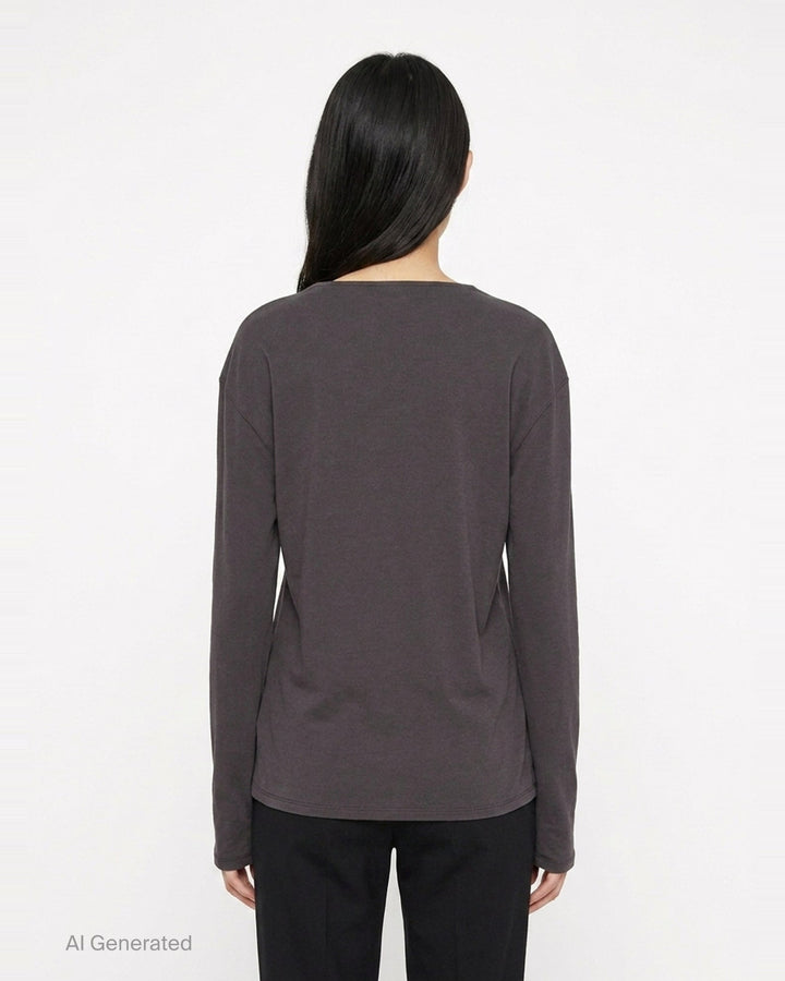 Long Sleeve Foulard Top | Lemaire | Club21 - back