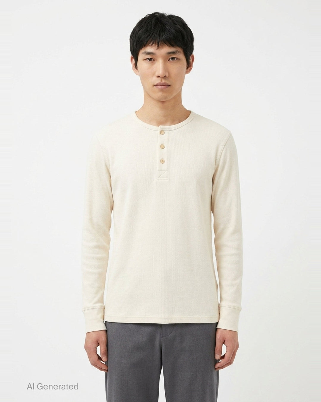 Long Sleeve Henley Tee | Lemaire | Club21 - front