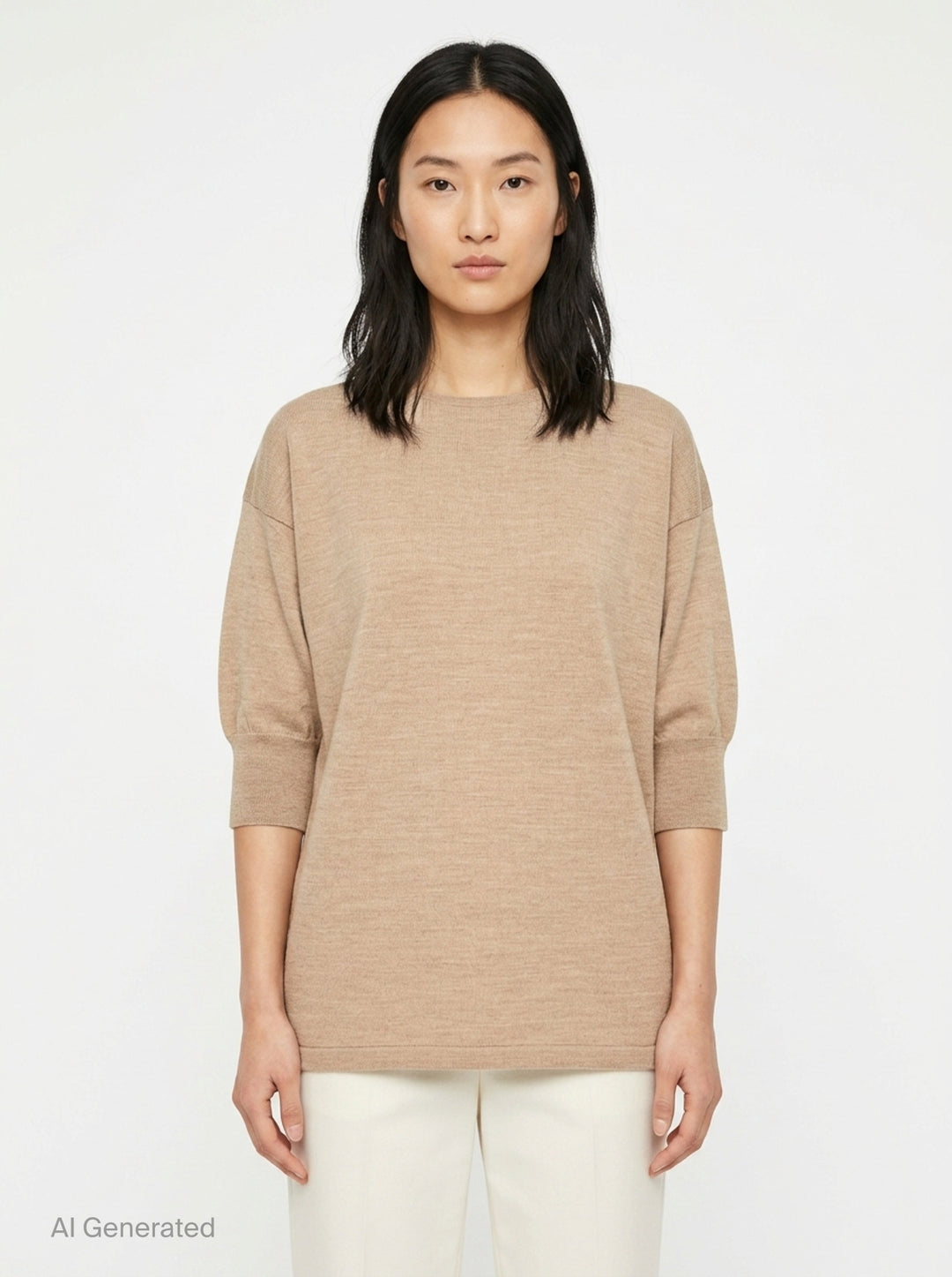 Short Sleeve Fine Knit Sweater | Lemaire | Club21 - front