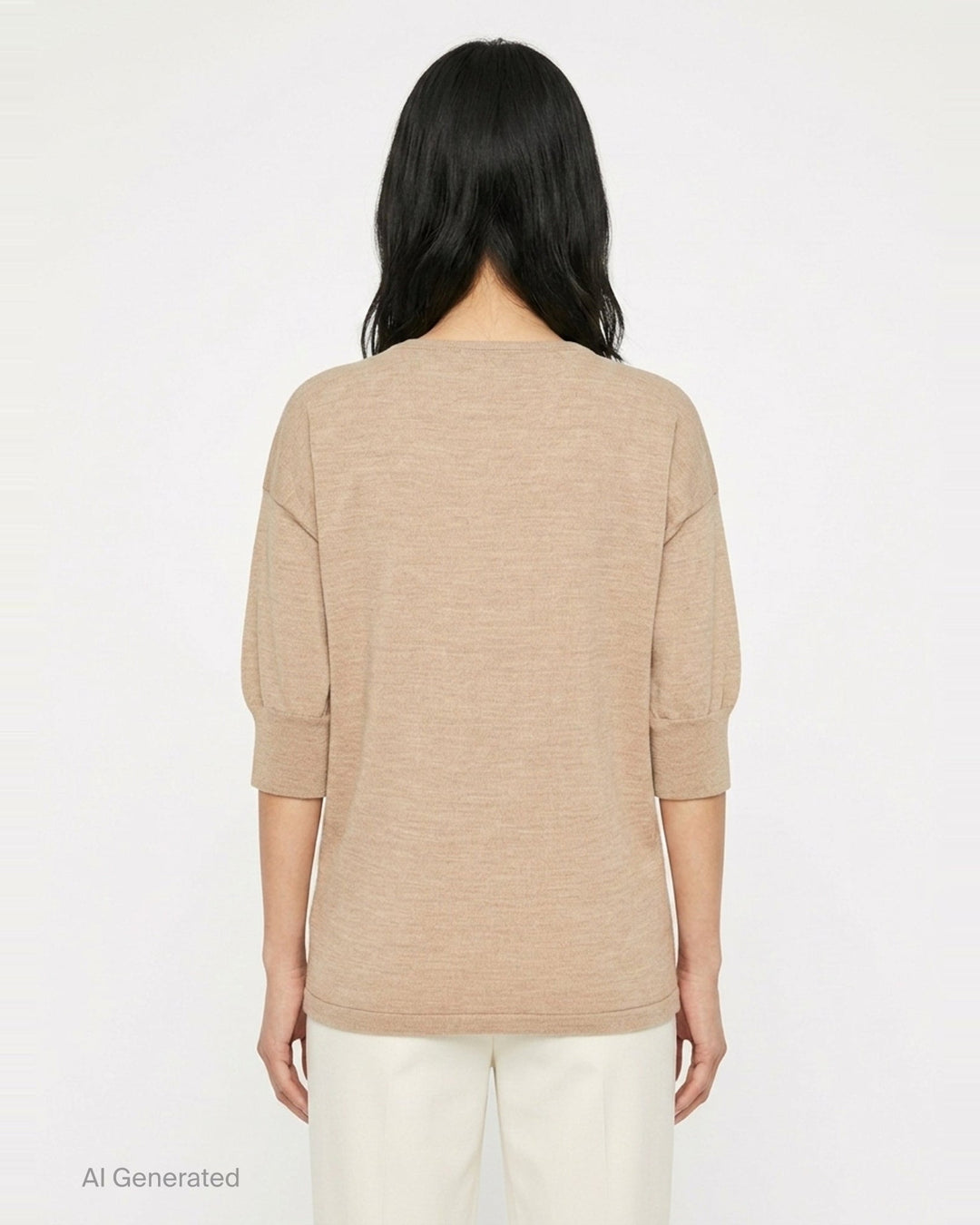 Short Sleeve Fine Knit Sweater | Lemaire | Club21 - back