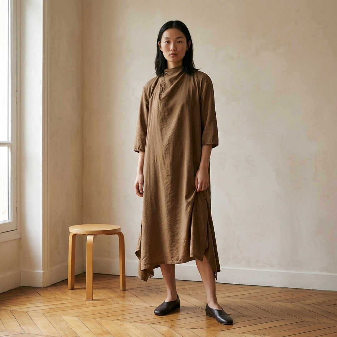 Soft Collar Dry Silk Dress | Lemaire | Club21 - lifestyle