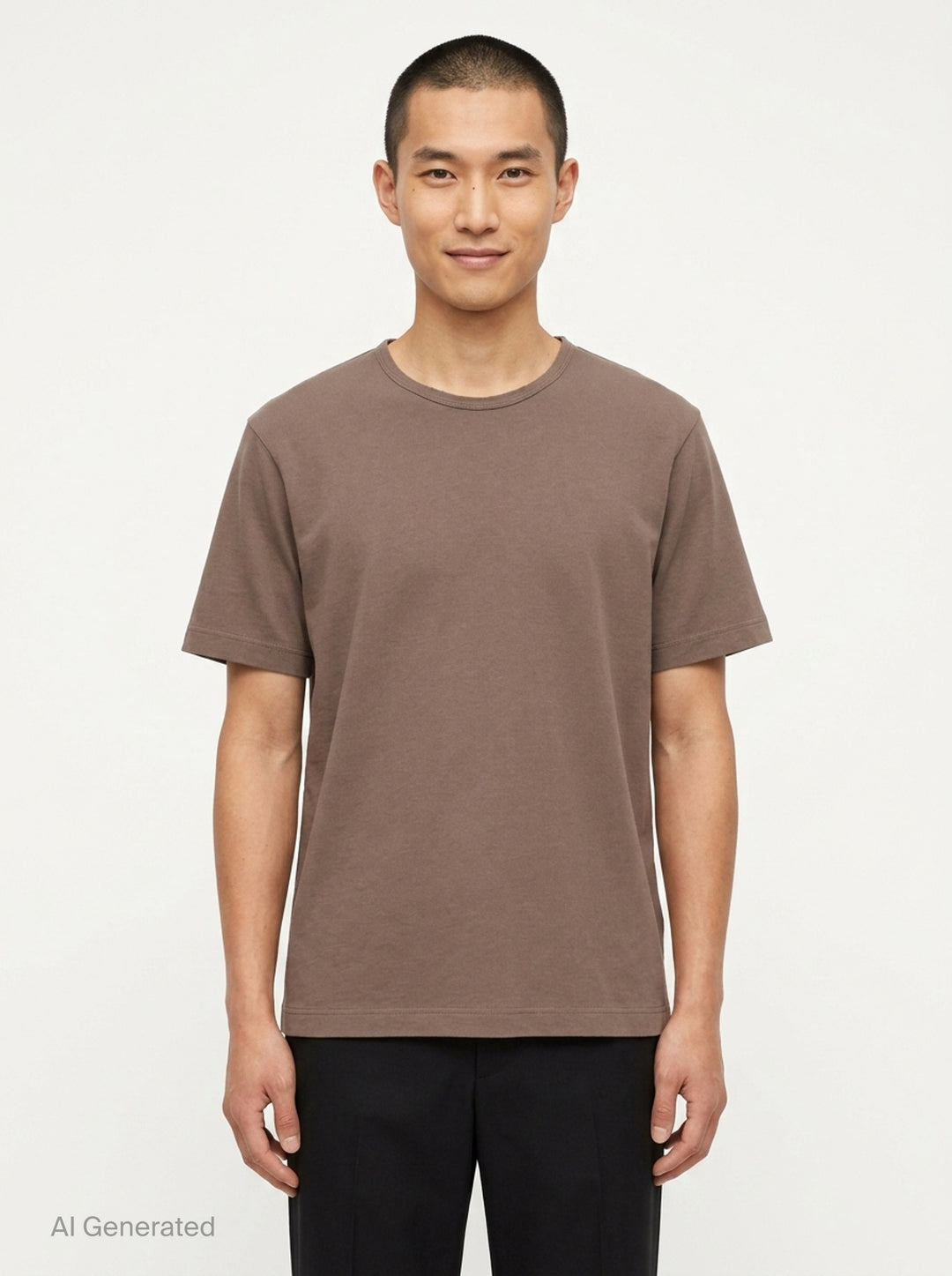 U-Neck Rib Jersey Tee | Lemaire | Club21 - front