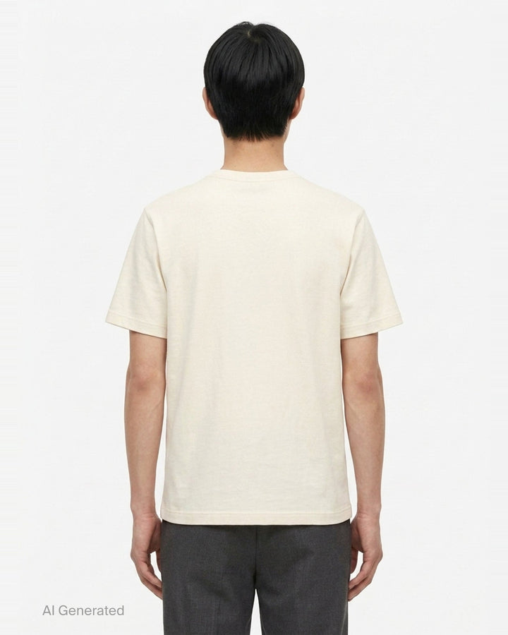 U-Neck Rib Jersey Tee | Lemaire | Club21 - back