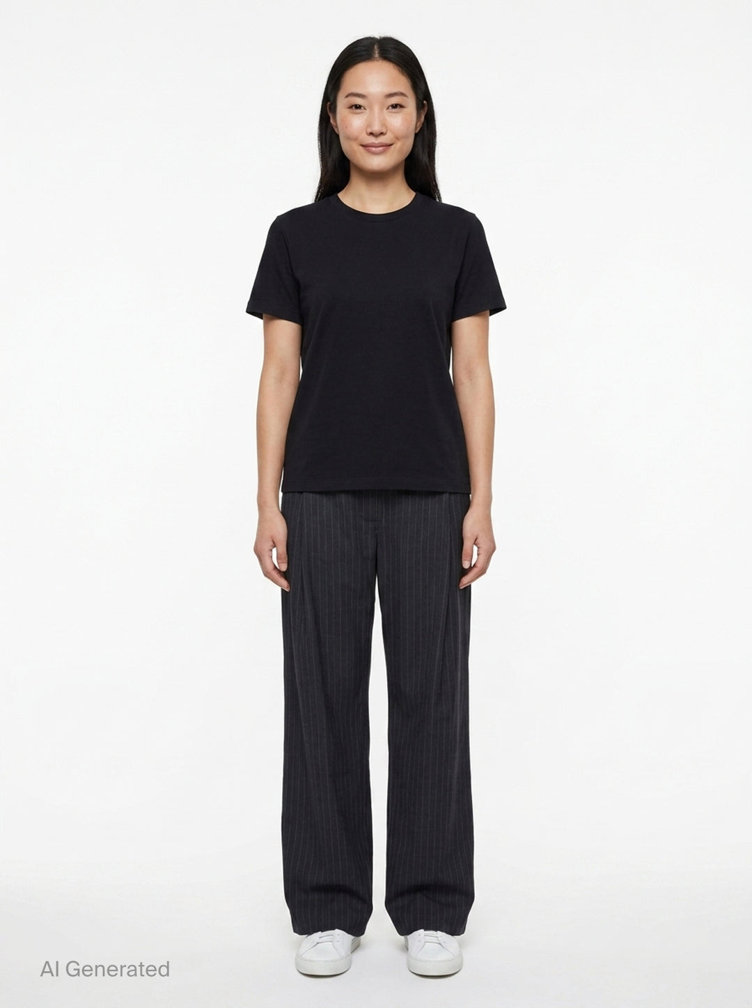 Pinstripe Frayed Edge Pants | Litkovska | Club21 - front