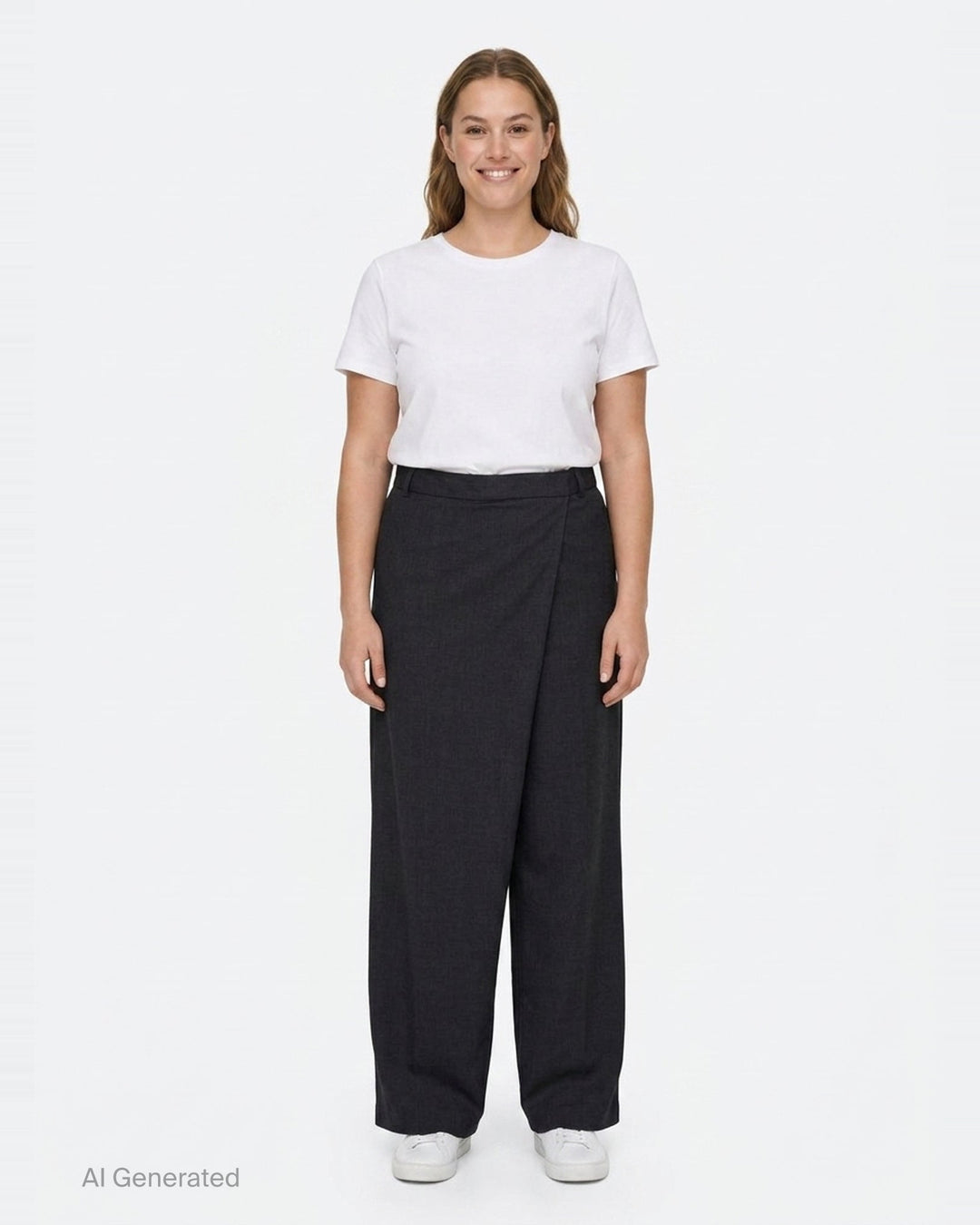Pinstriped Deconstructed Offset Pants | Litkovska | Club21 - front