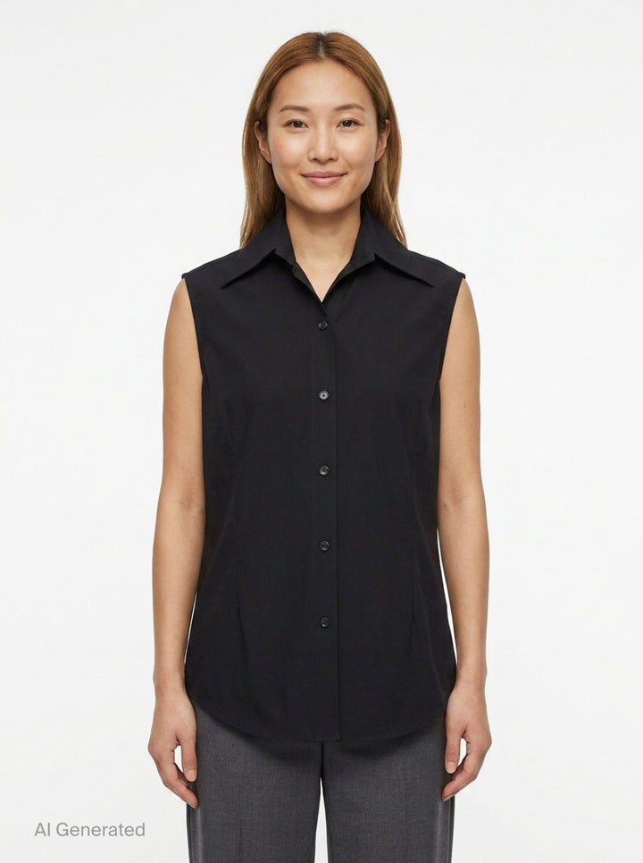 Sleeveless Double C Shirt | Litkovska | Club21 - front