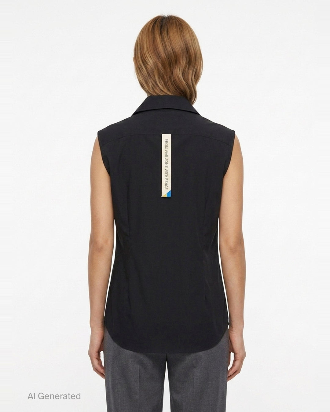 Sleeveless Double C Shirt | Litkovska | Club21 - back