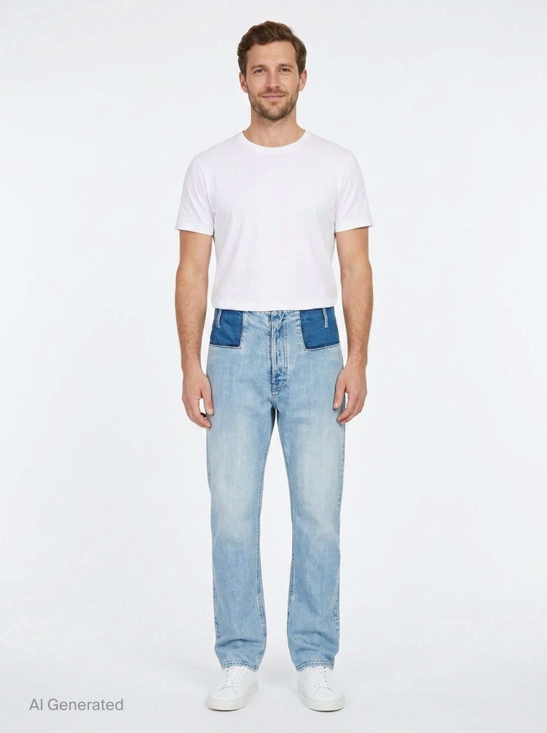Contrast Waistband Straight Jeans | Maison Margiela | Club21 - front