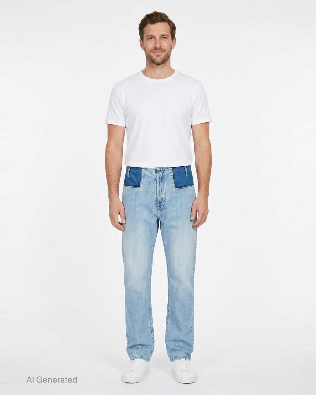 Contrast Waistband Straight Jeans | Maison Margiela | Club21 - front