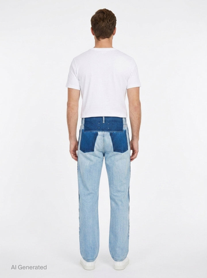 Contrast Waistband Straight Jeans | Maison Margiela | Club21 - back
