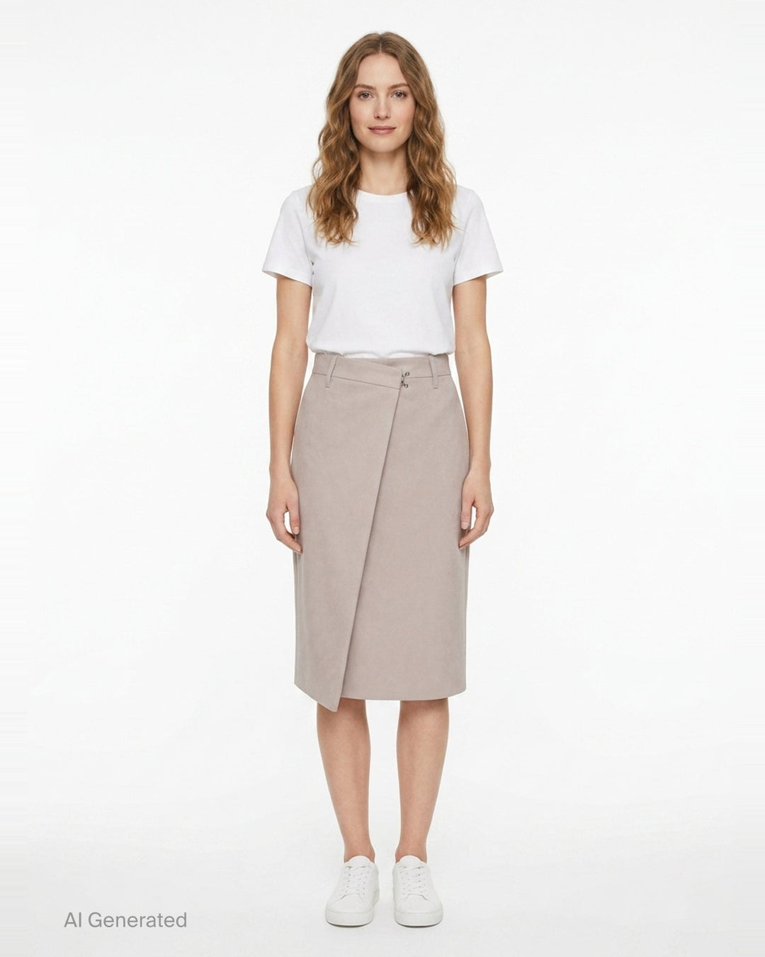Cotton Twill Wrap Skirt | Maison Margiela | Club21 - front
