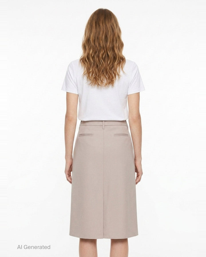 Cotton Twill Wrap Skirt | Maison Margiela | Club21 - back