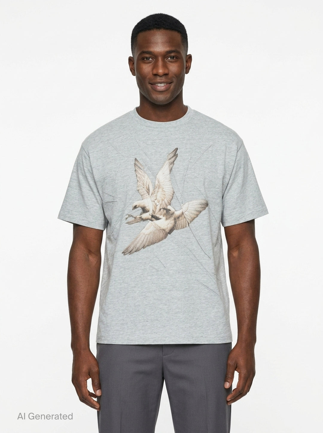Fighting Birds Graphic Tee | Maison Margiela | Club21 - front