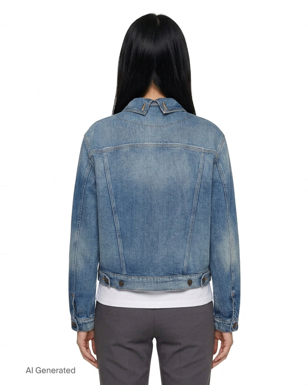 Foldable Collar Denim Jacket | Maison Margiela | Club21 - back