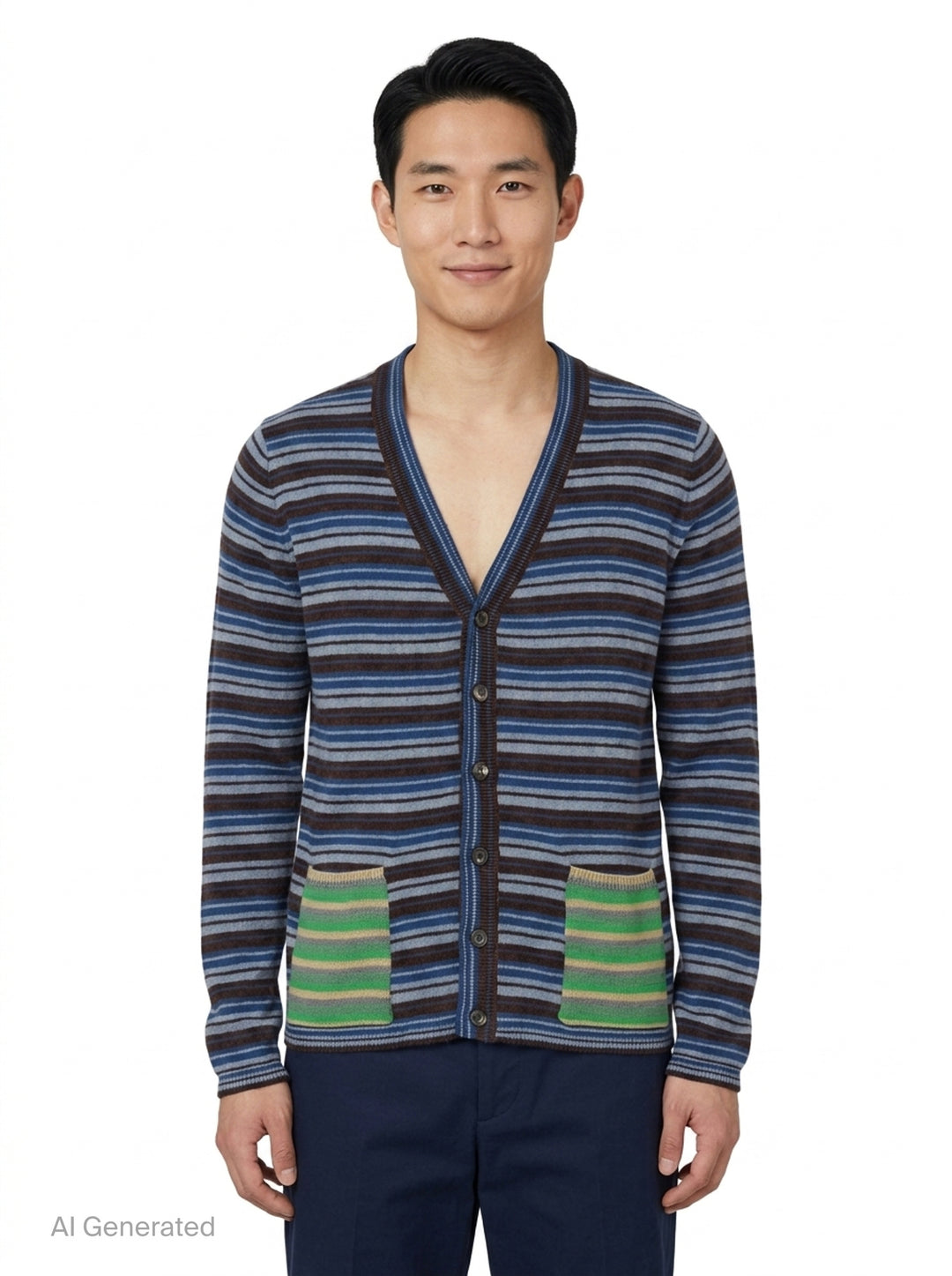 Multistripe Knit Cardigan | Maison Margiela | Club21 - front