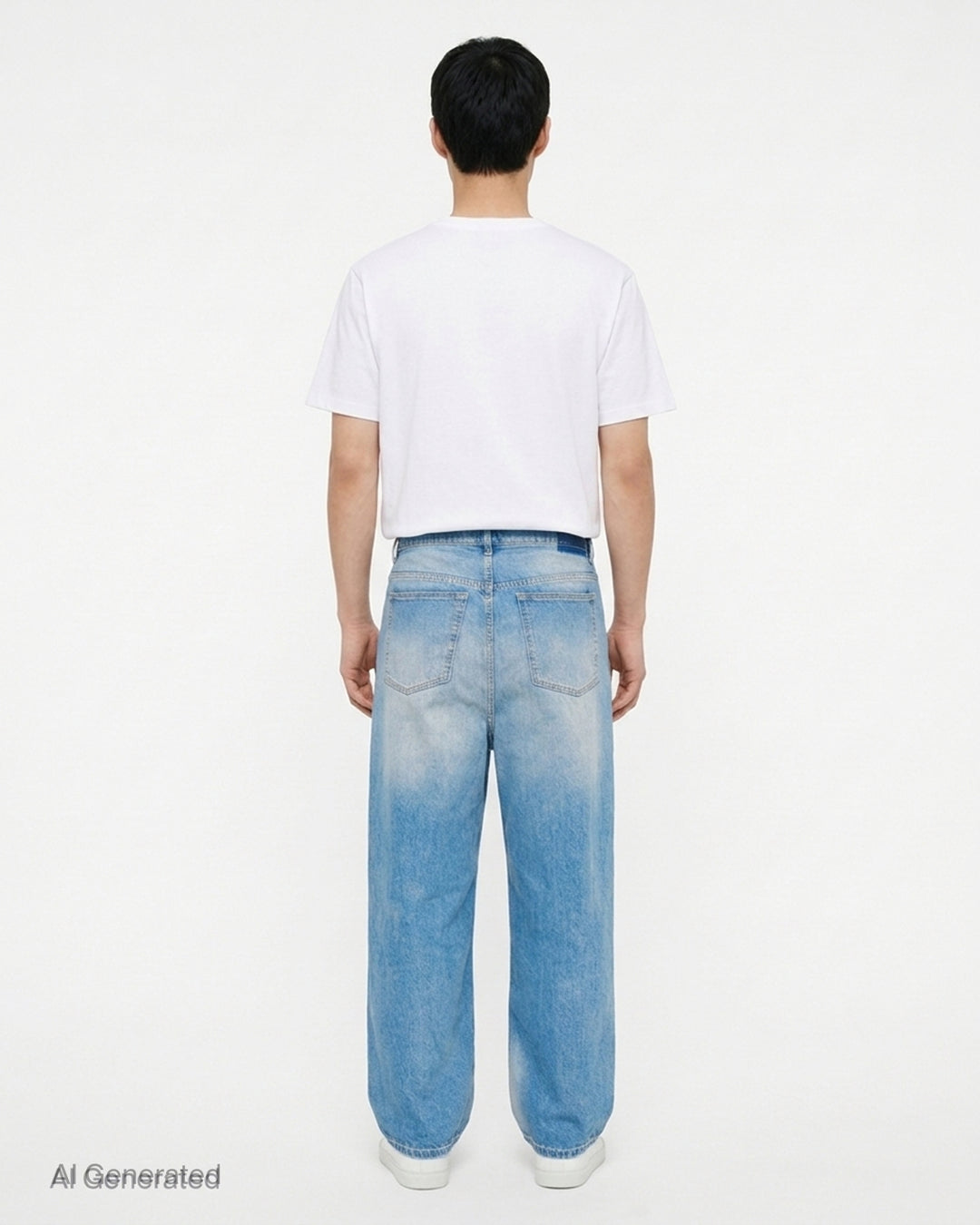 Pleated Front Wide-Leg Jeans | Maison Margiela | Club21 - back