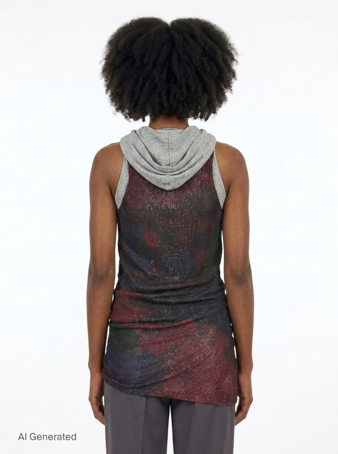 Sequins Draped Printed Top | Maison Margiela | Club21 - back
