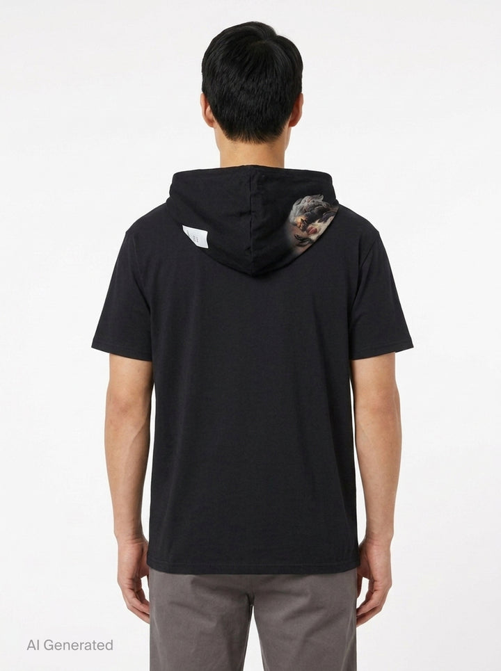 Short Sleeve Hooded Tee | Maison Margiela | Club21 - back