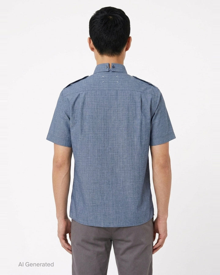 Short Sleeve Military Shirt | Maison Margiela | Club21 - back
