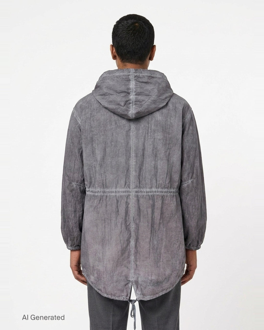 Treated Cotton Nylon Parka Coat | Maison Margiela | Club21 - back
