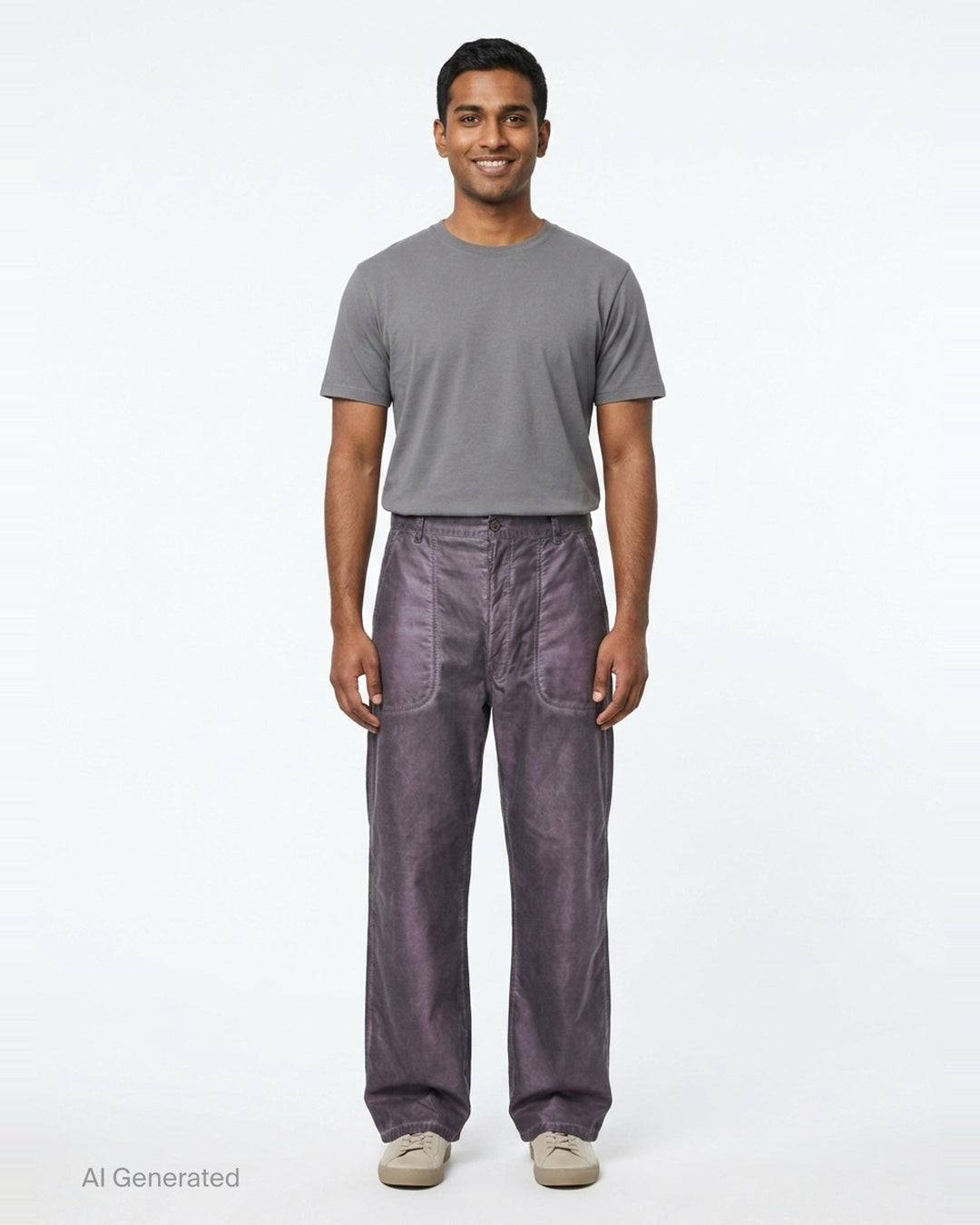 Treated Cotton Wide Leg Pants | Maison Margiela | Club21 - front