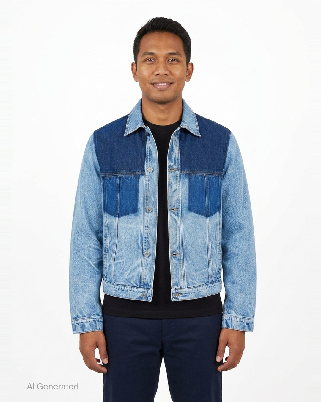Two-Tone Denim Jacket | Maison Margiela | Club21 - front