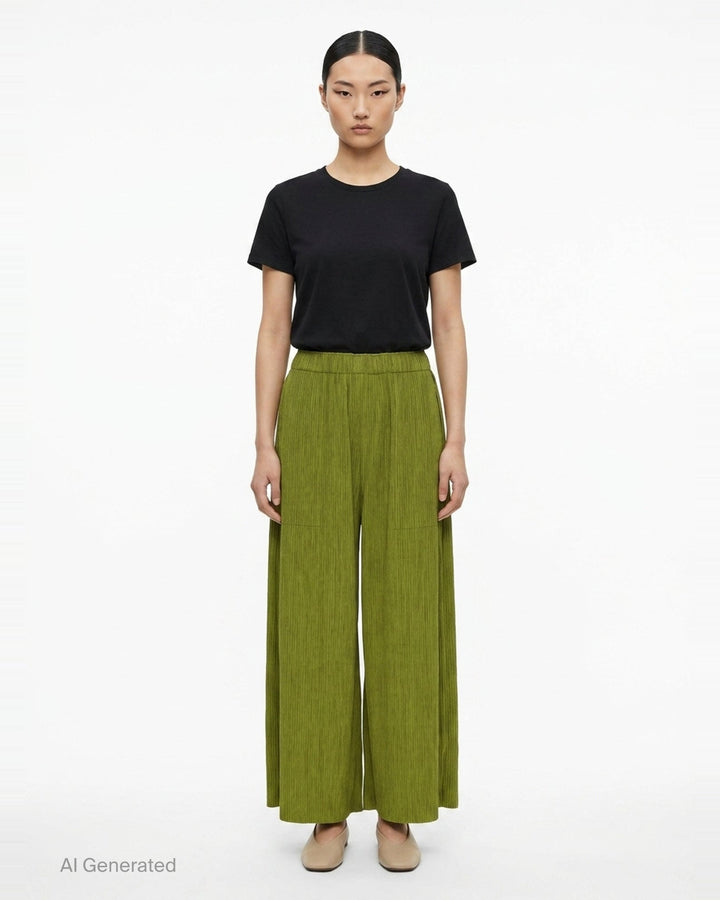 Mix Fine Knit Pleats Bottom | me Issey Miyake | Club21 - front