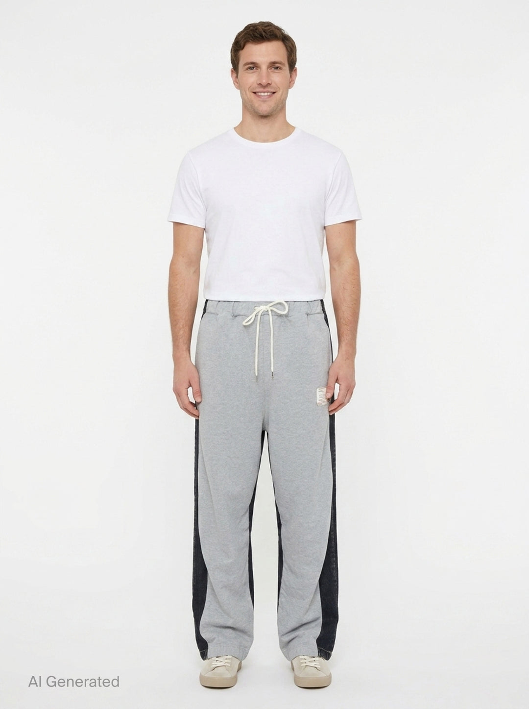Combined Denim Sweatpants | Mihara Yasuhiro | Club21 - front