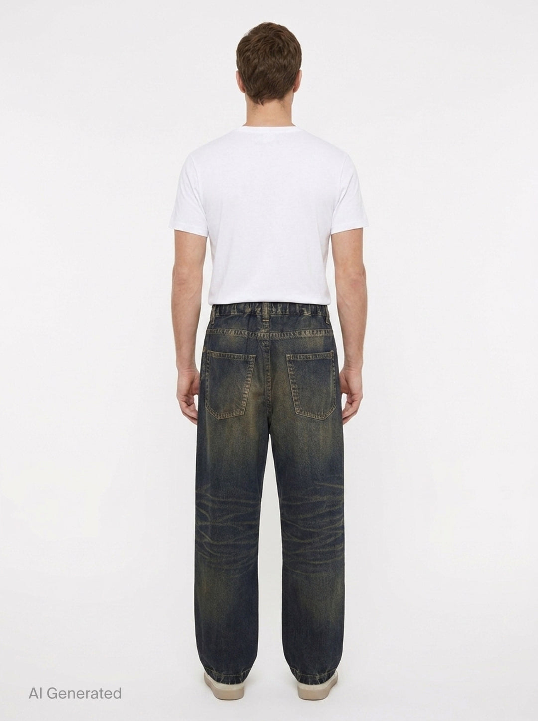 Combined Denim Sweatpants | Mihara Yasuhiro | Club21 - back
