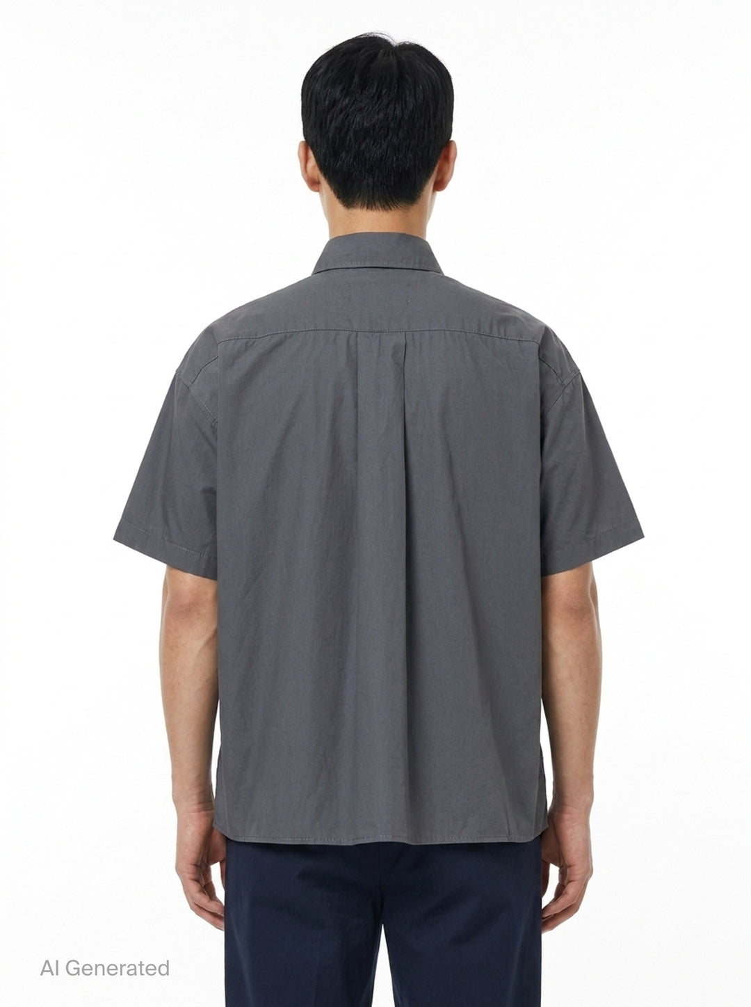 Cotton High Density Short Sleeve Shirt | Mihara Yasuhiro | Club21 - back