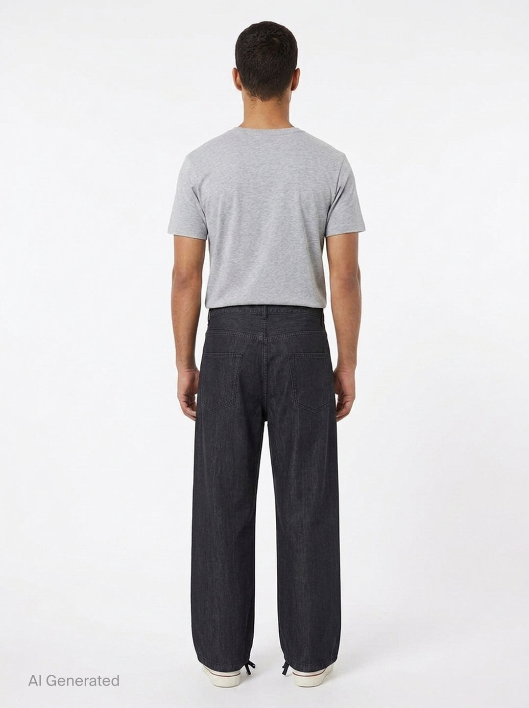 Cotton Tencel Denim Baggy Pants | Mihara Yasuhiro | Club21 - back