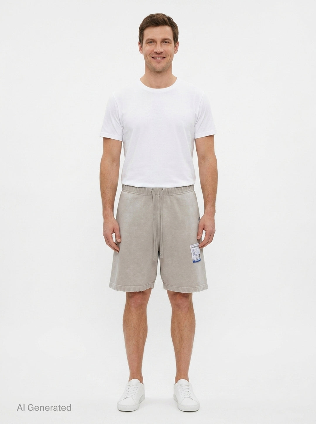 French Terry Distressed Shorts | Mihara Yasuhiro | Club21 - front