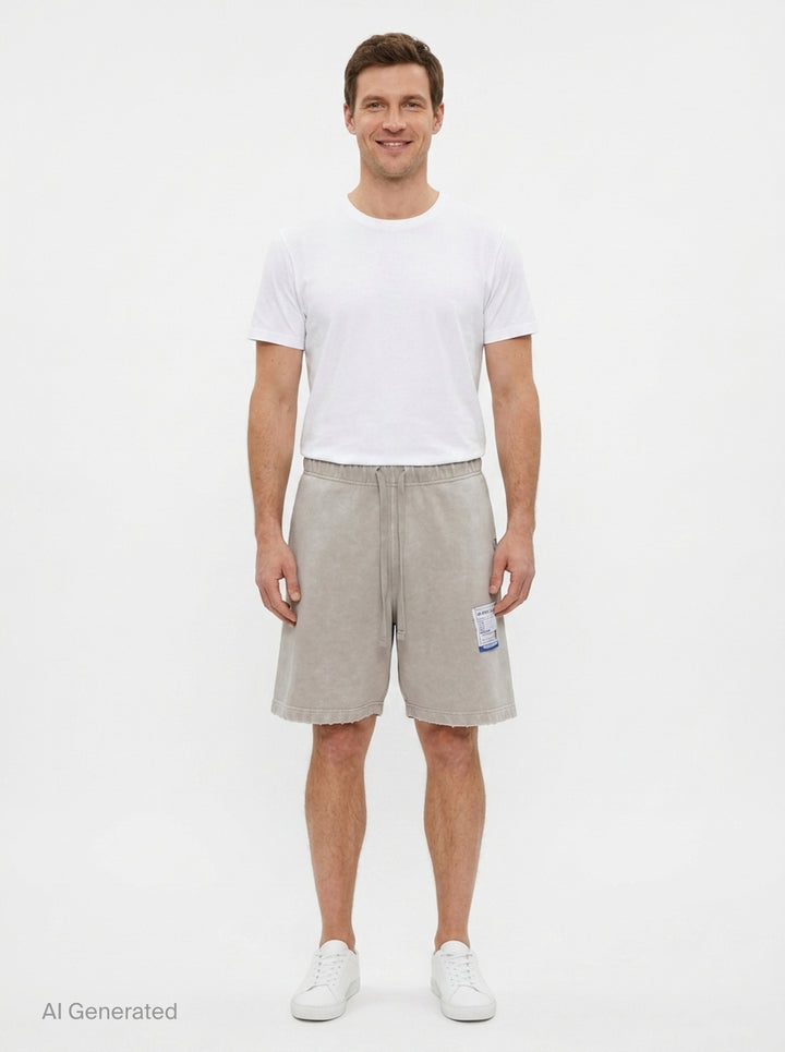 French Terry Distressed Shorts | Mihara Yasuhiro | Club21 - front