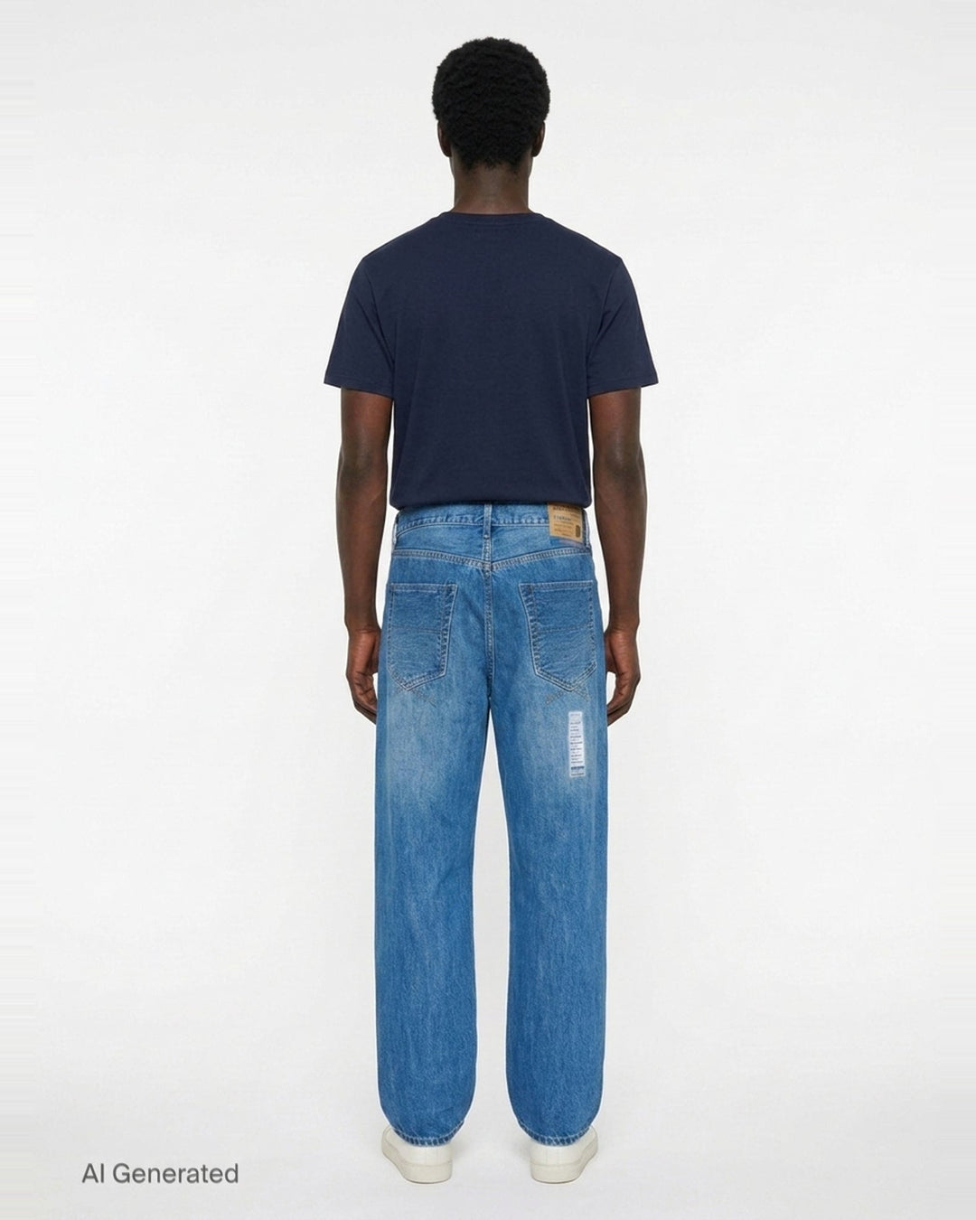 Hard Washed Selvedge Straight Jeans | Mihara Yasuhiro | Club21 - back