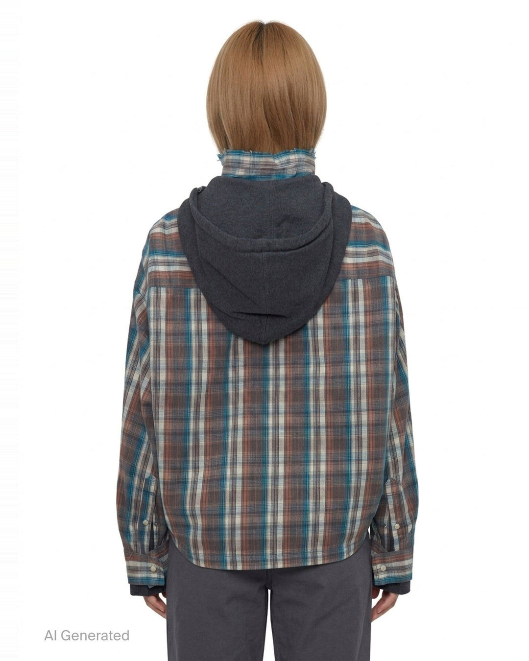 Hooded Check Shirt | Mihara Yasuhiro | Club21 - back