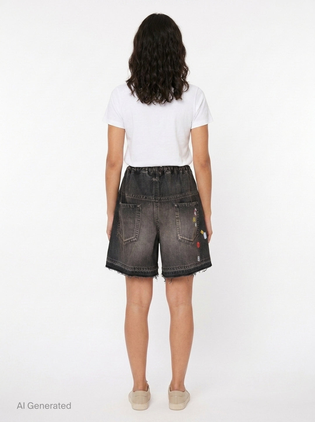 Huge Detail Denim Shorts | Mihara Yasuhiro | Club21 - back