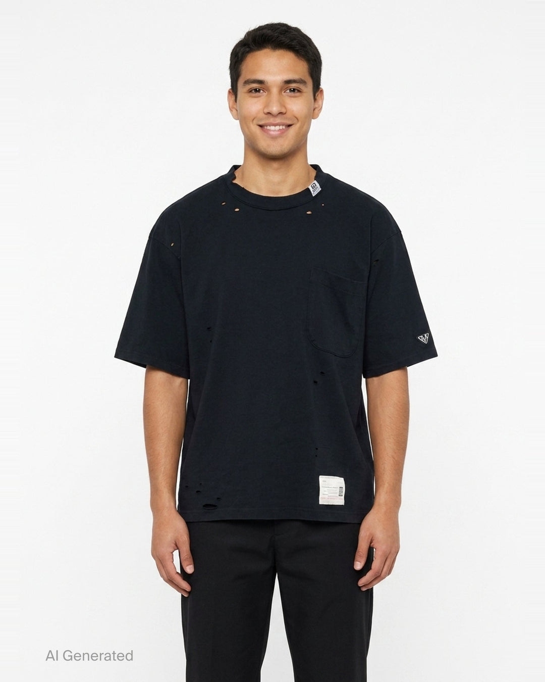 Thermal Combined Distressed Tee | Mihara Yasuhiro | Club21 - front