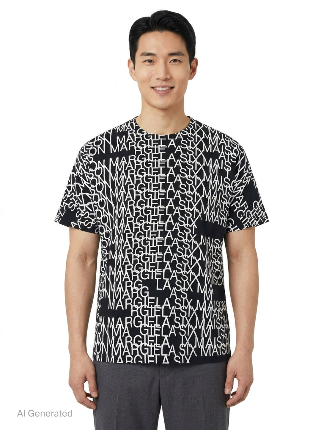 All-Over Logo Print Tee | MM6 Maison Margiela | Club21 - front