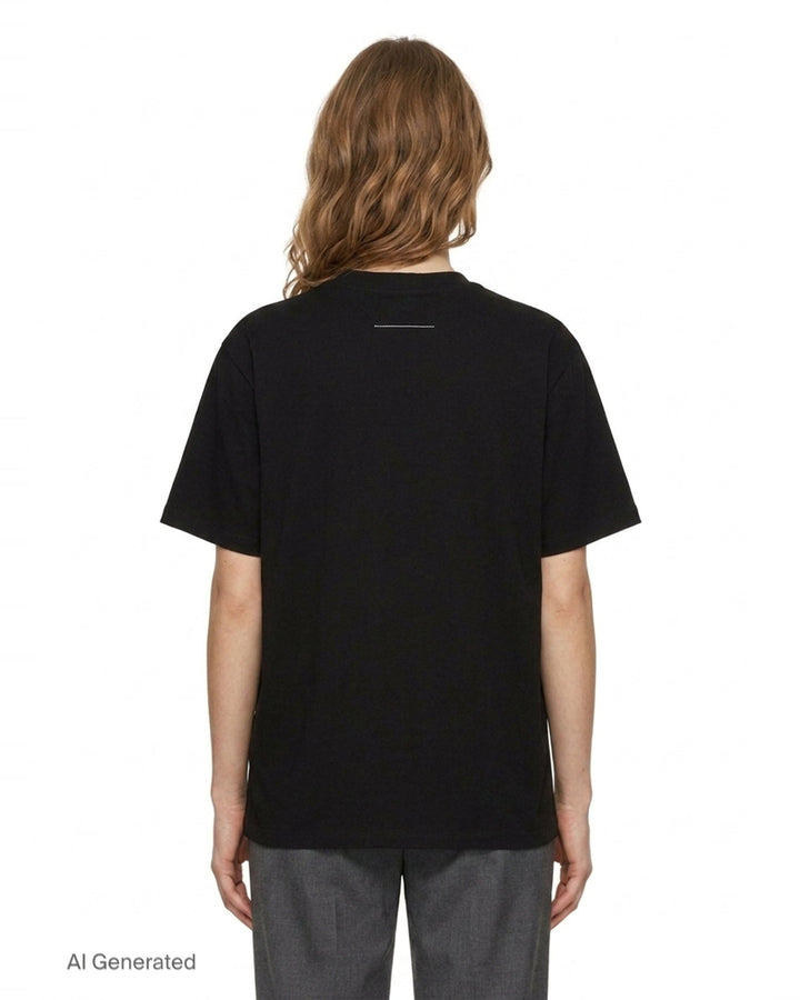 Basic Cotton Short Sleeve Top | MM6 Maison Margiela | Club21 - back