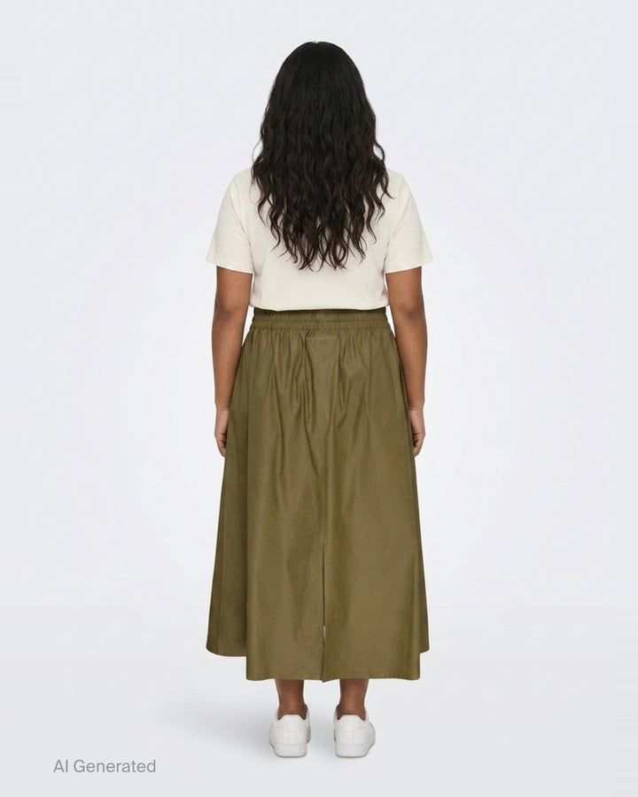 Coated Trench Midi Skirt | MM6 | Club21 - back